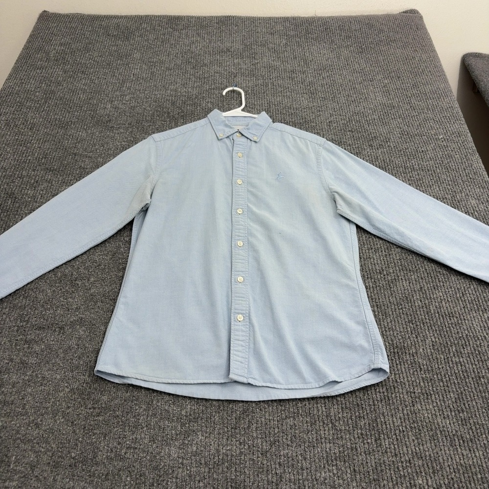 Charles Tyrwhitt Button Down Shirt Mens S Light Blue Cotton Slim Fit Classic